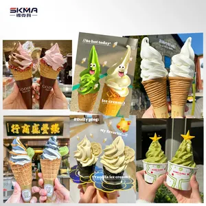 High Production 3 Flavor Ice Cream Maker Commerical Intelligent Automatic Easy To Operate Soft Serve Ice Cream Maker Machine