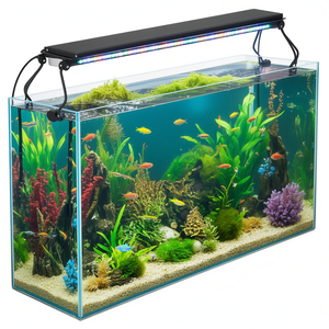 Lampe d'aquarium 42W LED spectre complet avec variateur de luminosité, minuterie et supports extensibles pour aquarium, mode naturel, couleur RGB - Product Image 2
