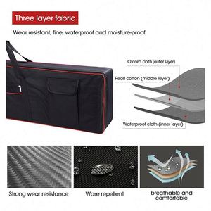 Étui pour clavier 88 touches, sac de transport pour clavier avec 2 poches, sac pour clavier en Oxford 600D durable avec rembourrage intérieur pour piano numérique - Product Image 3