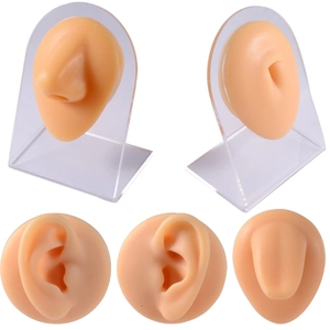 Modello Flessibile in Silicone per Esposizione Gioielli: Anelli per Ombelico, Orecchio, Occhio, Capezzolo con Supporto Trasparente Incluso - Product Image 1