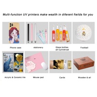 Kleine A3 UV-printer voor platte plastic telefoonhoesjes, instrumentenpanelen, puzzel-etiketten, verpakkingsdozen, glas, Cij-printer, eieren