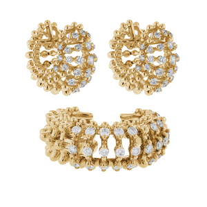 Gemnel - Pendientes de Aro Redondos Huecos de Plata de Ley 925 con Baño de Oro de Lujo y Circonitas Pavé, Atractivos y Elegantes - Product Image 1