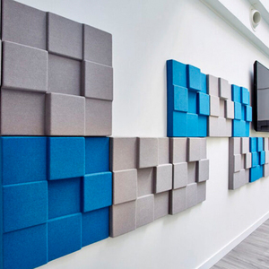 Panneau mural <span class=keywords><strong>acoustique</strong></span> moderne en polyester 100% 25 mm Panneau insonorisant de haute qualité Écologique et ignifuge - Product Image 5