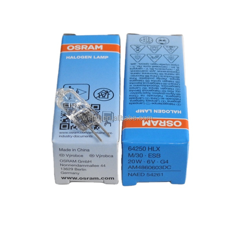 Оригинальный Новый 64250 HLX 6V20W G4 оптический инструмент микроскоп галогенная Вольфрамовая Лампа NAED54261