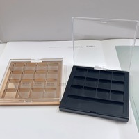 Palette de fards à paupières cosmétiques carrée personnalisée 12 couleurs, design à clapet, emballage vide en plastique ABS pour la vente en gros