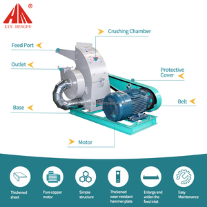 Đôi Miệng Búa Thức Ăn Máy Nghiền Ngô Ngô Đậu Phộng Cây Cỏ Chaff Máy Nghiền Khô Và Ướt Rơm Máy Nghiền - Product Image 3
