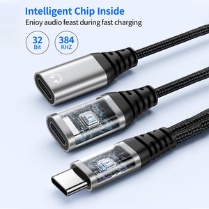 <span class=keywords><strong>2</strong></span> trong 1 kép <span class=keywords><strong>USB</strong></span> C Splitter Loại C âm thanh <span class=keywords><strong>Adapter</strong></span> dây Loại C âm thanh Dongle cáp với sạc nhanh - Product Image 3