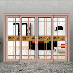 Puerta Corredera <span class=keywords><strong>de</strong></span> <span class=keywords><strong>Aluminio</strong></span> para Interiores <span class=keywords><strong>de</strong></span> Casa u Hotel, Diseño Moderno <span class=keywords><strong>de</strong></span> Puerta Francesa <span class=keywords><strong>de</strong></span> Vidrio Corredera - Product Image 3