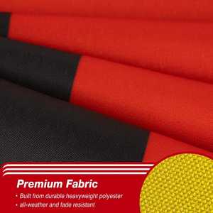 Bandera de Alemania, 3x5 pies, Doble Cara, 3 Capas, Resistente, 100% Poliéster, Anillas de Latón, 4 Hileras de Costuras, Uso Interior/Exterior - Product Image 3