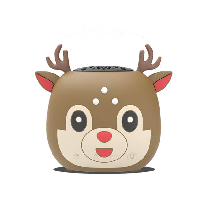 TK-490 Cute Deer Mini Wireless Blue-tooth Speaker Christmas Themed Portable Wireless Speaker Kid-Friendly Cartoon Gift Speaker