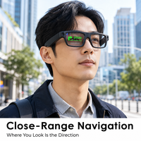 Lunettes intelligentes avec caméra 20MP, écran 2 pouces, batterie 5 jours, prise en charge de la navigation, notifications, capture d'image ultra-claire