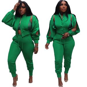 Conjunto de Dos Piezas para Mujer, Estilo Urbano, Color Sólido, Cárdigan de Manga Larga <span class=keywords><strong>con</strong></span> Aberturas y Pantalones - Product Image 1