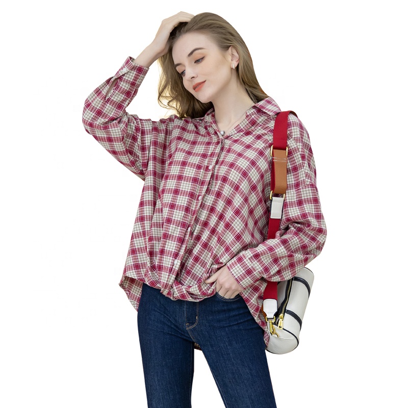 Chiclover Tops abotonada a cuadros para mujer, camisas de manga larga,  blusa informal con solapa, venta al por mayor, Dropshipping|Camisa| -  AliExpress