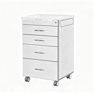 Armoire dentaire mobile moderne, chariot silencieux à roulettes en silicone avec tiroirs pour le stockage en clinique, bureau, laboratoire - Product Image 5