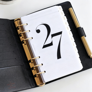 Agenda Personalizada Filofax 2027, Planificador Mensual, Recambios de Hojas Sueltas para Carpeta de 6 Anillas - Product Image 1