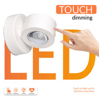 Lampe murale LED sans fil magnétique rechargeable avec contrôle tactile et rotation à 360° pour chambre, escalier et salle de bain
