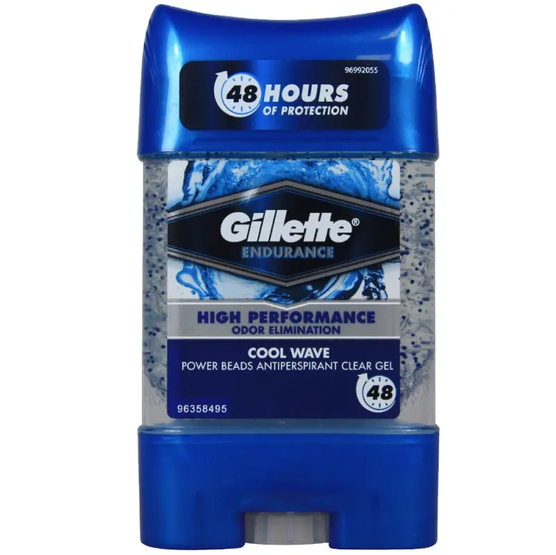 Gillette desodorante de contas de energia, desodorante e antitranspirante de contas de gel transparente