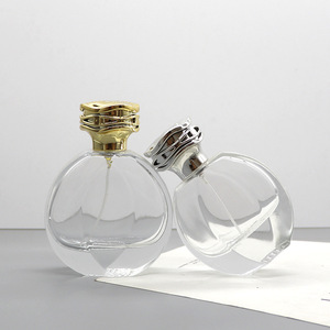 Nhà Máy Bán Buôn Vòng Thủy Tinh Trong Suốt Chai Nước Hoa Mỹ Phẩm Rỗng Refill Và Phun Chai Với <span class=keywords><strong>Cap</strong></span> - Product Image 3