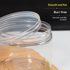 Food Grade Clear Round <b>Plastic</b> <b>Jar</b> With Screw Lid Leak Proof Transparent Container For Snack Dessert Nut Food Storage - Product Image 5