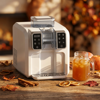 Machine à glaçons HONEYICE pour la maison, machine à slush 2 en 1, 25 kg/24 h, glaçons carrés, arrêt automatique, compresseur, CE ETL GS ISO9001, pour la maison et les hôtels