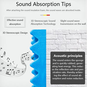 QIANQIAO Panneaux Acoustiques Pyramidaux en <span class=keywords><strong>Mousse</strong></span> de Polyuréthane Ignifuges pour Studio, KTV, Bureau à Domicile, Chambre à Coucher - Vente en Gros - Product Image 5