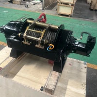 Treuil hydraulique de remorquage robuste 44000 lb/20 tonnes, bobine en acier, câble métallique, embrayage hydraulique à air, treuils à cabestan pour camion de remorquage, grue