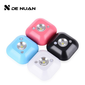 De Nuan Led Night Light Square Sensor Control <b>Battery</b> <b>Operated</b> Warm White Indoor Cabinet Stairway Lamp - Product Image 1