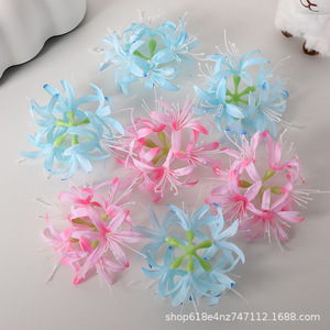 Têtes de fleurs artificielles de lys araignées rouges 6 cm en soie pour décoration de mariage et arrangements hôteliers - Product Image 5