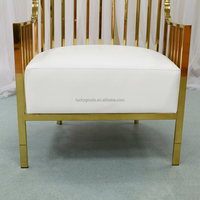 Fauteuil de salle à manger en forme de cage à oiseaux en acier inoxydable doré, style hôtel, fauteuil de détente, fauteuil individuel