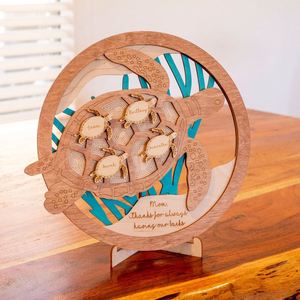 Thanks Having Table Ornament Our Backs Gift for Mom or Grandma Mothers Day Home Decor Sea Turtle <b>Wooden</b> <b>Sign</b> - Product Image 2