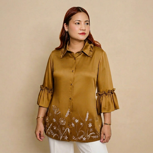 เสื้อเชิ้ตผู้หญิงมีปก แขนยาว ดีไซน์ทันสมัย เหมาะสำหรับใส่ทำงาน ใส่เที่ยวลำลอง และเดินทาง ซื้อโดยตรงจากผู้ผลิต - Product Image 1