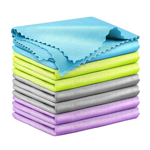 Estropajo de poliéster engrosado con diseño de escamas de pez, patrón de rejilla rectangular, altamente absorbente para limpieza de vidrio y manchas de agua - Product Image 2