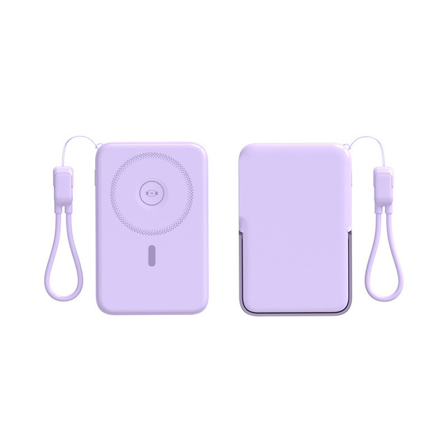 Magnetic Wireless Charger Power Bank Quick Charge 10000mAh 22.5W LED Display Li-Polymer Ultra-thin Plastic Cable Mobile Watch