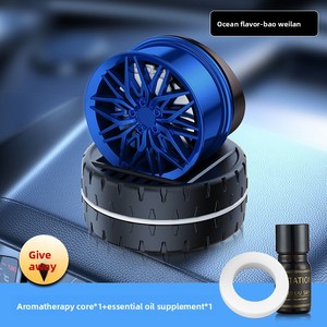 เครื่องหอมติดรถยนต์พลังงานแสงอาทิตย์ ดีไซน์พวงมาลัย<span class=keywords><strong>รถ</strong></span>แข่ง ของตกแต่งคอนโซลระดับไฮเอนด์ กลิ่นหอมสำหรับผู้ชาย - Product Image 6