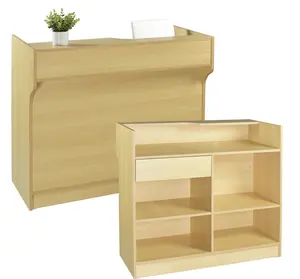 Keway 48 ''Ledgetop Counter Display Soporte de registro Escritorio de recepción Tienda minorista Mostrador de caja con cajón