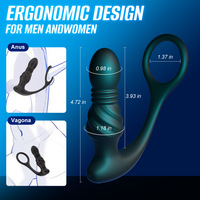 Masseur de prostate vibrant USB, stimulateur anal, plug anal, stimulateur de testicules, retardateur d'éjaculation, anneau pénien, pour le sexe gay