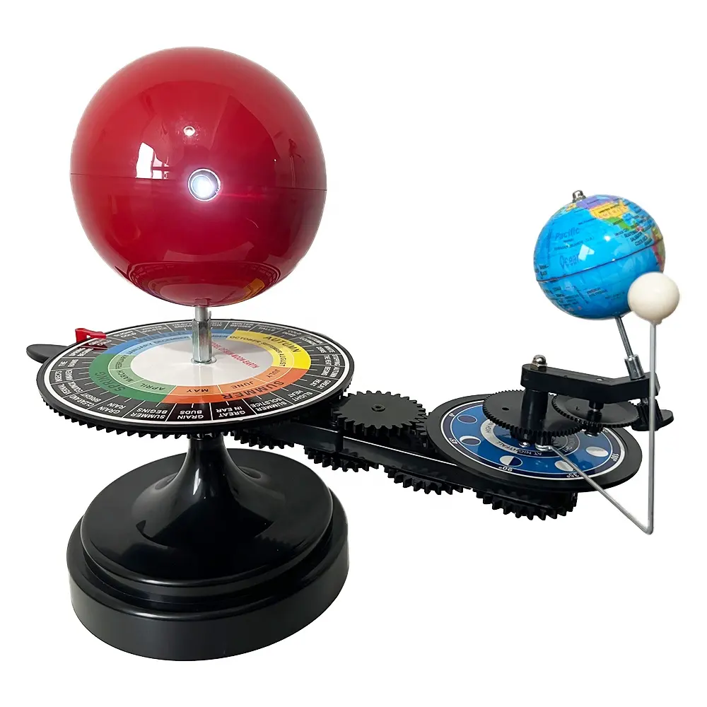 NERS Geographical Educational Equipment Hand Operated Gear Drive Plastic Model Sun-Earth-Moon