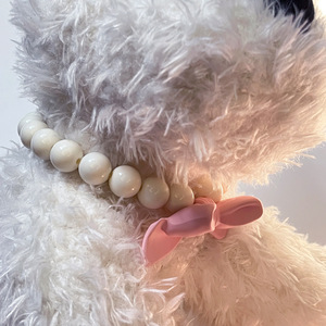 Collar de perro con lazo <span class=keywords><strong>rosa</strong></span> para mascotas a la moda, collar de gato, joyería, accesorios para cachorros, perro pequeño y mediano, productos para mascotas - Product Image 3