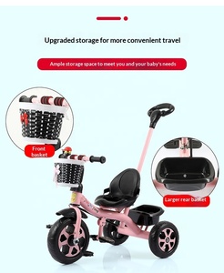 <span class=keywords><strong>Tricycle</strong></span> 2-en-1 populaire <span class=keywords><strong>pour</strong></span> enfants avec poignée de poussée amovible et paniers de rangement doubles, <span class=keywords><strong>pour</strong></span> les enfants de <span class=keywords><strong>18</strong></span> <span class=keywords><strong>mois</strong></span> à 6 ans, <span class=keywords><strong>pour</strong></span> jouer - Product Image 5