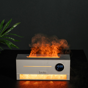 Máquina de Aromaterapia Rock con Llama 3D, Humidificador de Aceites Esenciales con Luz Nocturna, Simula Llama, Control de Humedad para Autos - Product Image 2