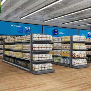 Tienda minorista Supermercado Tienda de comestibles Estantes Estantería Exhibidor Góndola Tagre Dexposition Pour Supermarch - Product Image 3