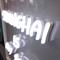 Enseigne LED personnalisée en verre conducteur, enseigne LED en acrylique accrocheuse, lettres lumineuses, enseigne lumineuse montée sur verre pour magasin de détail