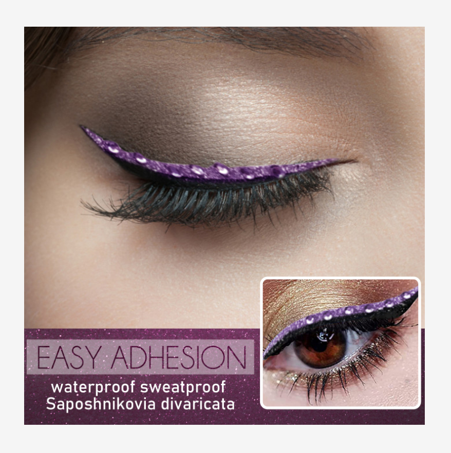 Экологичная водостойкая цветная многоразовая блестящая Бриллиантовая гелевая подводка для глаз amazon JS, клей, Черная Подводка для глаз