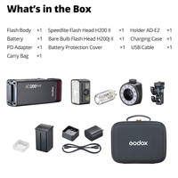 Flash de Poche Godox AD200ProII AD200Pro II TTL sans Fil 2.4G pour Appareil Photo, 1/8000 HSS, 200 pleine Puissance pour Vidéo et Studio Photo