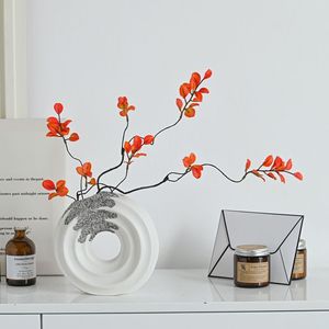 Branches d'arbre artificielles, feuilles d'automne en plastique, décoration intérieure, arrangement floral, décoration de salon, feuilles d'arbre simulées - Product Image 2