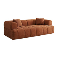 Ensemble de canapé modulaire sectionnel en tissu compressé, petit canapé-lit, pouf, mobilier de salon pour appartement et dortoir
