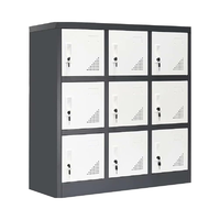 Casier en métal gris pour la maison et le bureau Armoire d'organisation scolaire pour étudiants et enfants pour le salon