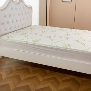 Harga Pabrik Grosir 100% poliester Jacquard Fitted Sheet Pelindung Kasur Penutup Kasur Single Bed Dengan Kamar Tidur - Product Image 5