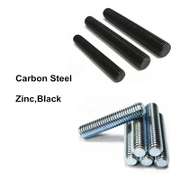 Tige filetée en acier au carbone, métrique M14-M36, droite, finition noire, DIN975 DIN976, usage industriel général