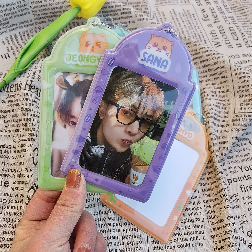 Custom Animal Kpop PVC Keychain Photocard Holder - Cute Opp